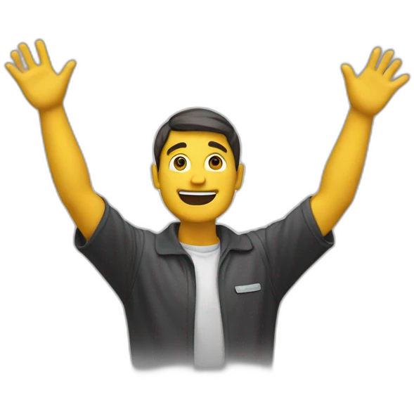 Bellingham has his arms raised emoji