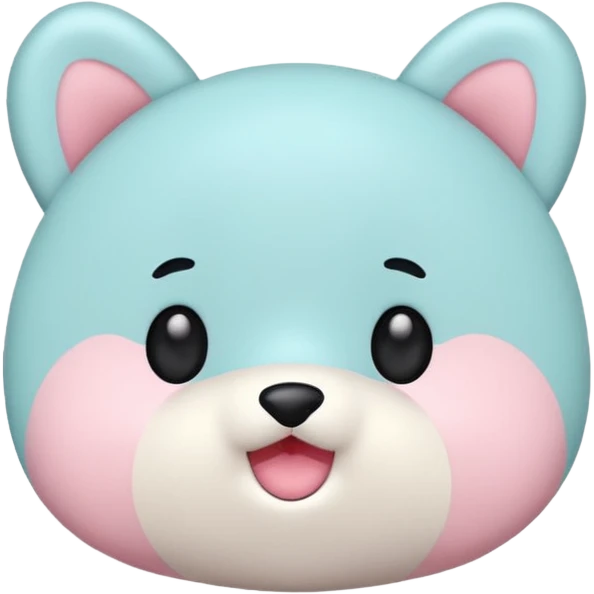 Create a cute, small 3D sticker in a realistic digital illustration style, with soft textures and pastel colors. Object
 emoji