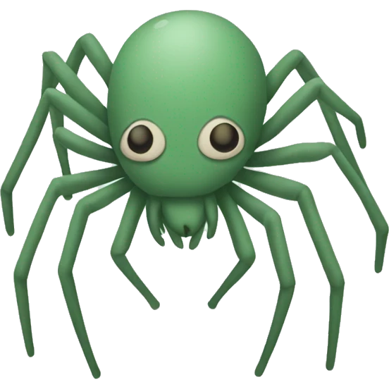 sage green spider emoji  emoji