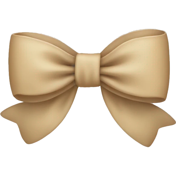 Beige bow emoji