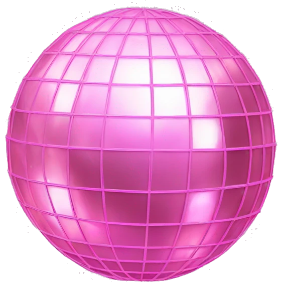 light pink disco ball emoji