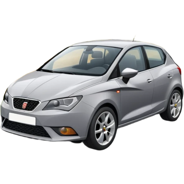 grey car similar to a Seat Ibiza, road trip emoji