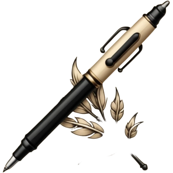 reed pen with paper emoji