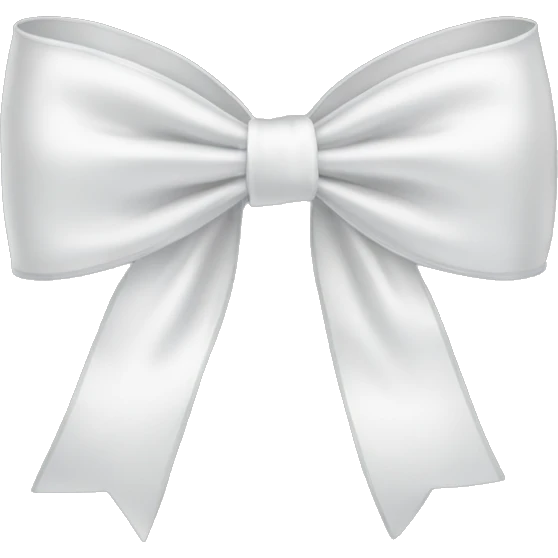 white satin bow emoji