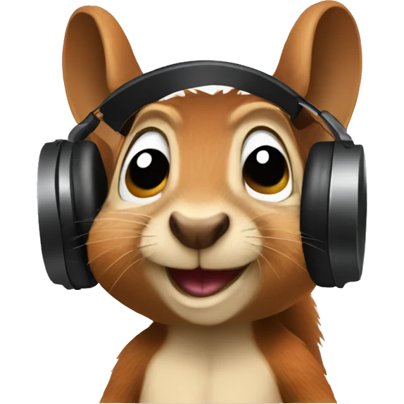 Squirrel DJ emoji