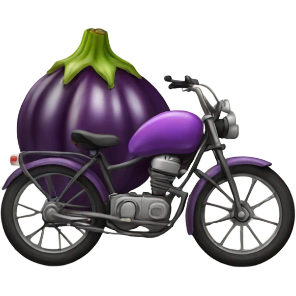 bike on a eggplant emoji