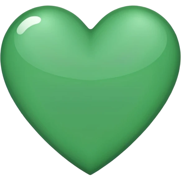 light dark green heart emoji with sharp edges  emoji