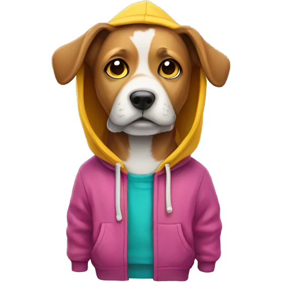 Dog with hoodie emoji