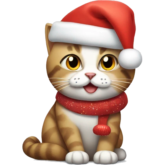 Christmas cat emoji