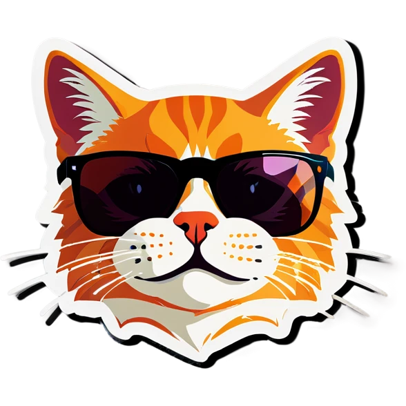 Cat with sunglasses emoji
