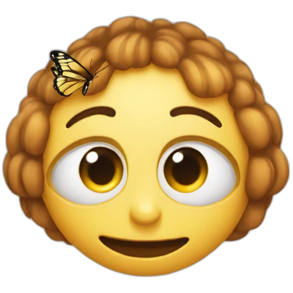 a emoji with butterfly in his eyes emoji