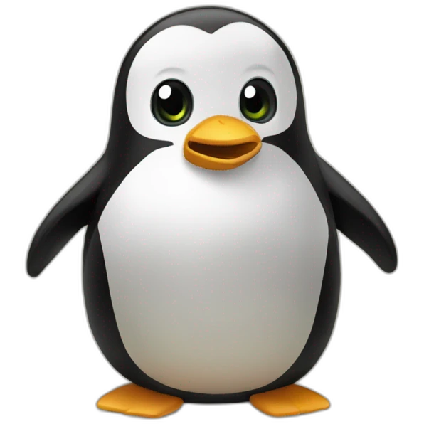 Chat sur pinguin emoji