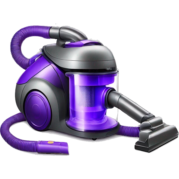 streamlined purple dyson handheld vacuum cleaner emoji