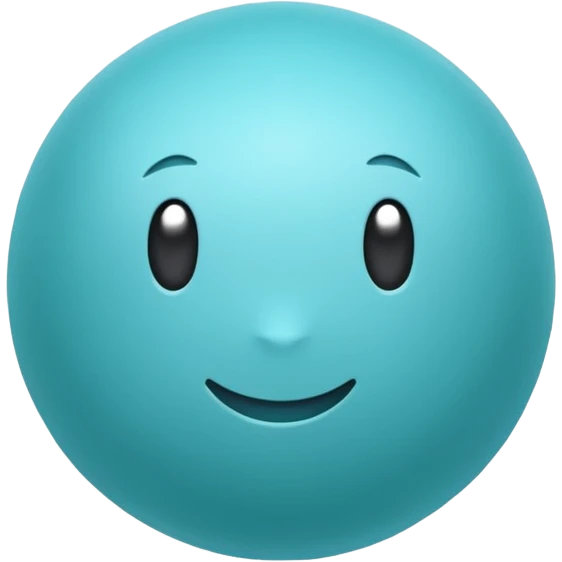 cyan ball without face emoji