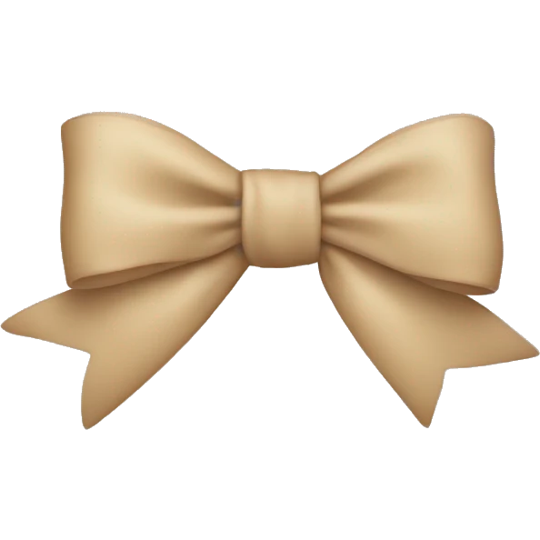 Beige bow emoji