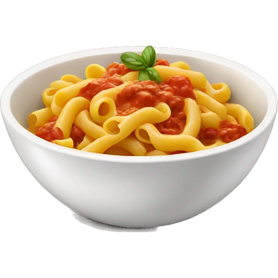 pasta with sauce in a bowl  emoji