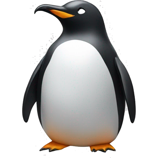 penguin on a rock eyes closed wings spread out head facing up emoji