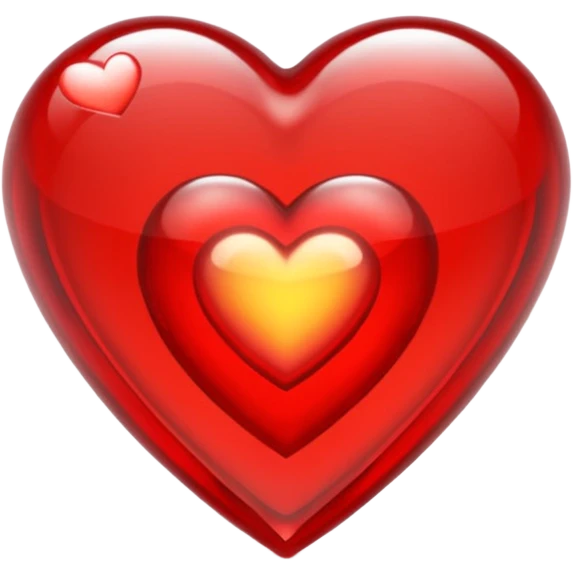 Oso de cristal con un corazón rojo emoji