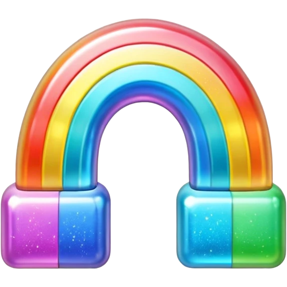 A 3d, not too detailed rainbow colored sparkling electric icon shaped prismatic icon emoji