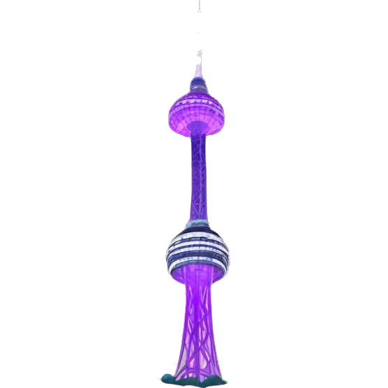 purple namsan tower emoji