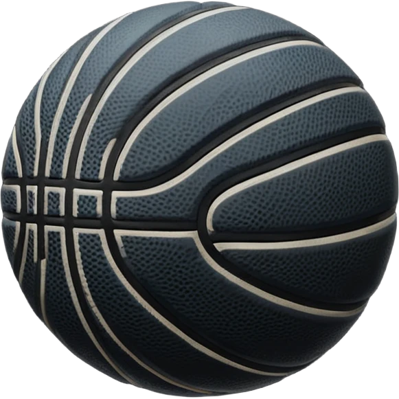 A black basketball emoji colored black emoji