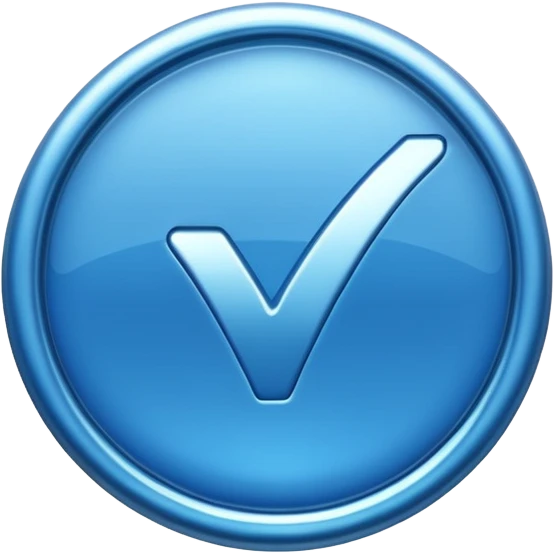 Blue Verified symbol  emoji