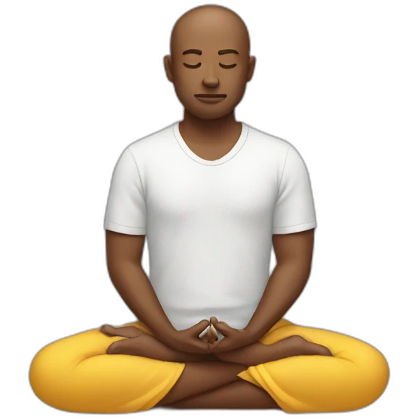 men meditaiting emoji