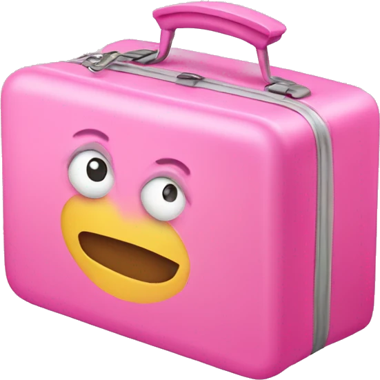 a lunchbox that is pink emoji