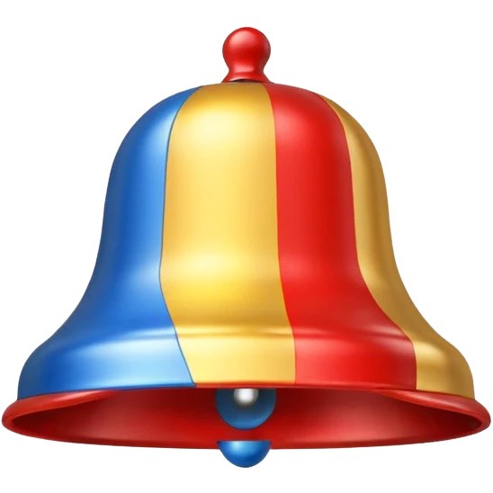 alert bell icon with colors of the Ecuador flag emoji