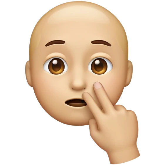 An emoji with a finger over its mouth, expressing silence or asking to keep a secret, with a soft and neutral background. emoji