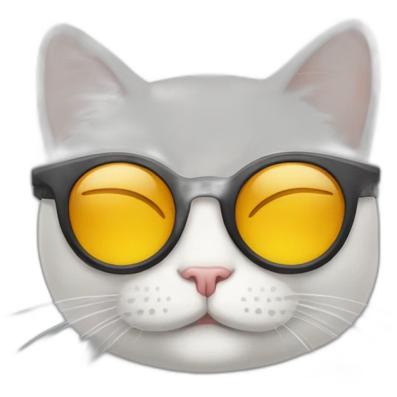 Gatto con occhiali da sole che dorme emoji