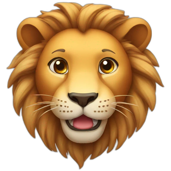 cute lion face emoji