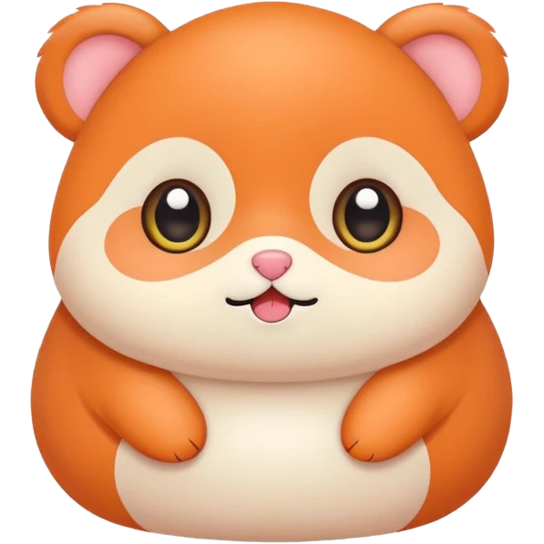 Cute animal sticker, chubby style, big eyes, kawaii illustration, soft colors, bold outline, flat vector design, simple cute pose, transparent background emoji