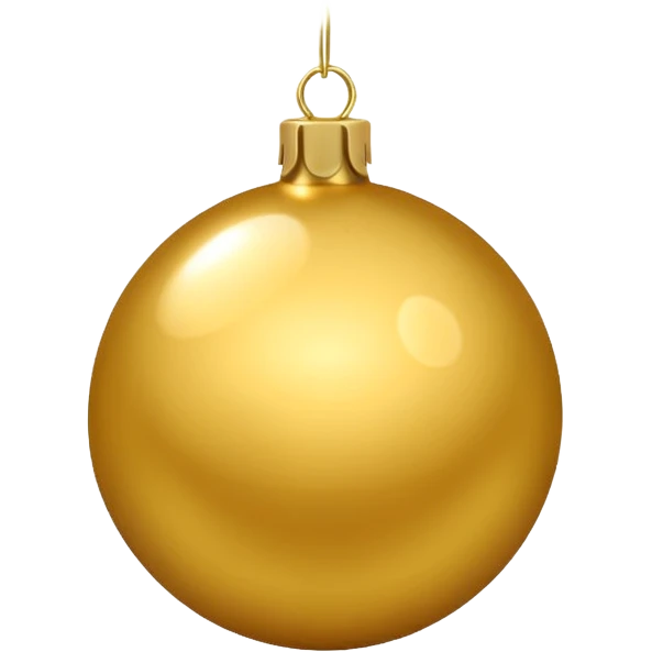Christmas tree ball golden emoji