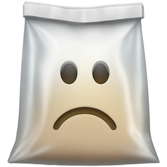 empty clear bag with white specks  emoji