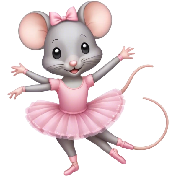 sweet mouse dancing ballet emoji