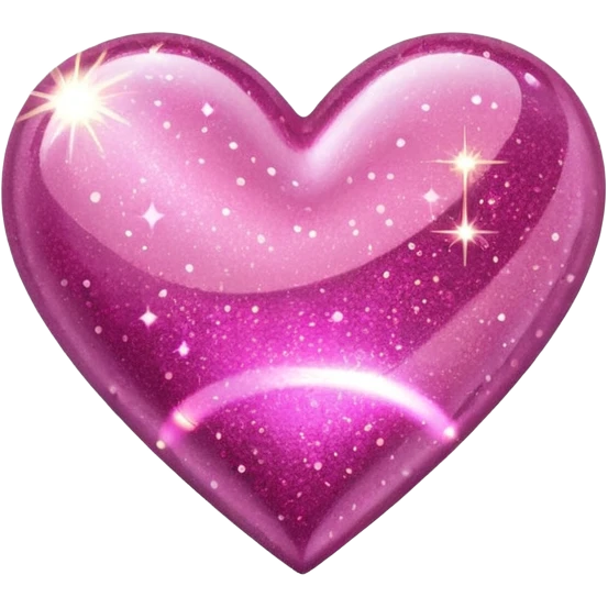 Gold heart with pink glitter  emoji