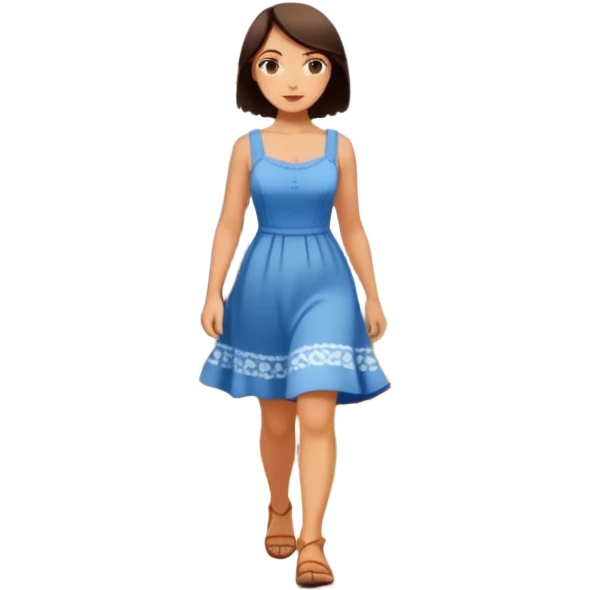 Pretty, sexy, slightly curvy white woman with short dark brown hair, walking near a Dutch windmill emoji