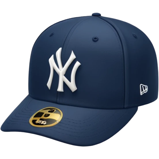 Brimless new york Yankee cap emoji