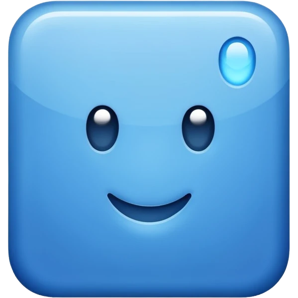 Blue square with white tick emoji