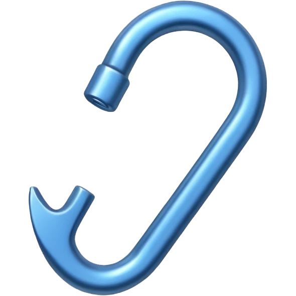 A blue hook in a circle emoji