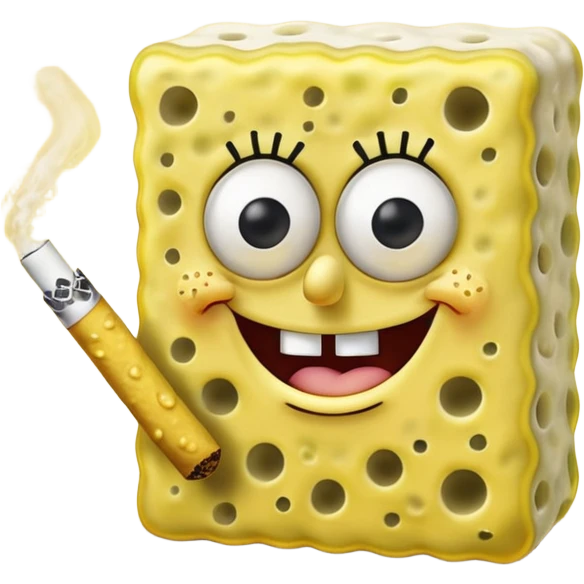 SpongeBob smoking joint emoji
