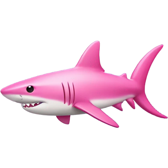 Pink shark emoji