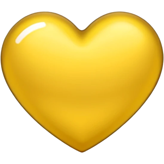 heart with a metallic yellow finish emoji