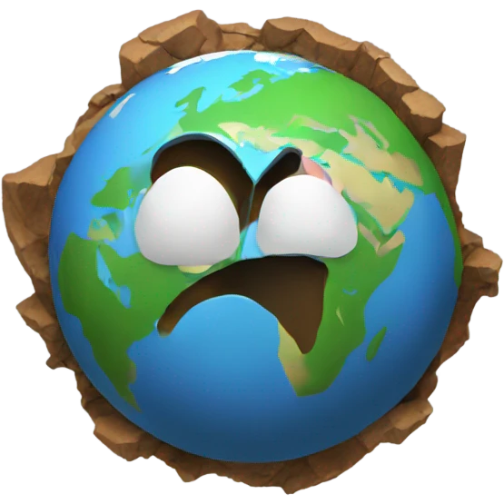 a devastated earth emoji