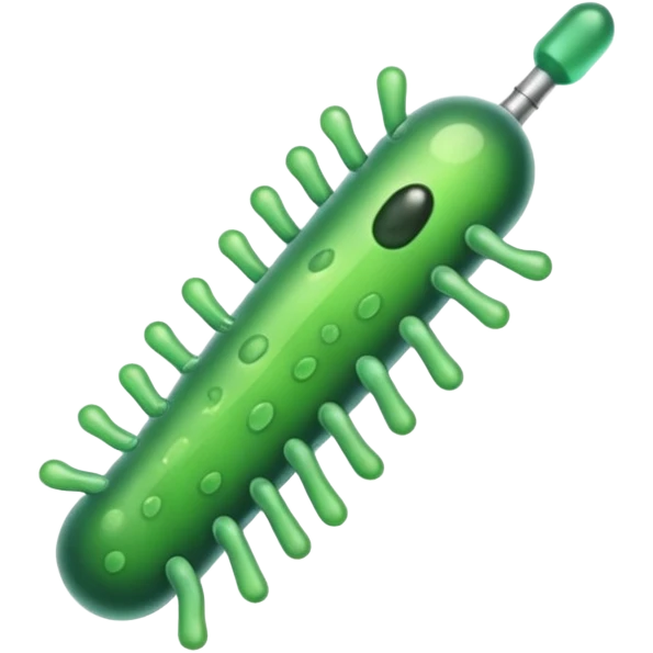 bacteria verde y sola emoji