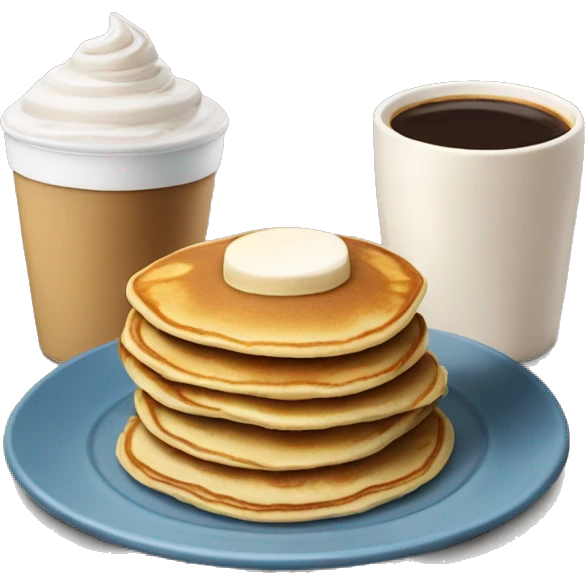 pancakes and cappucino emoji