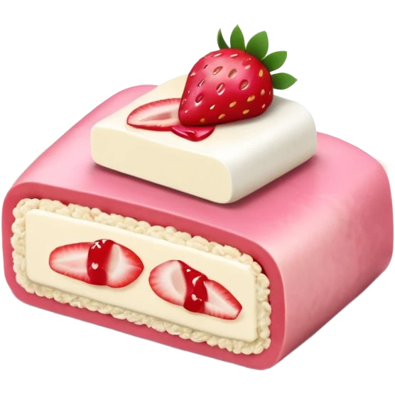 Strawberry cheesecake sushi emoji