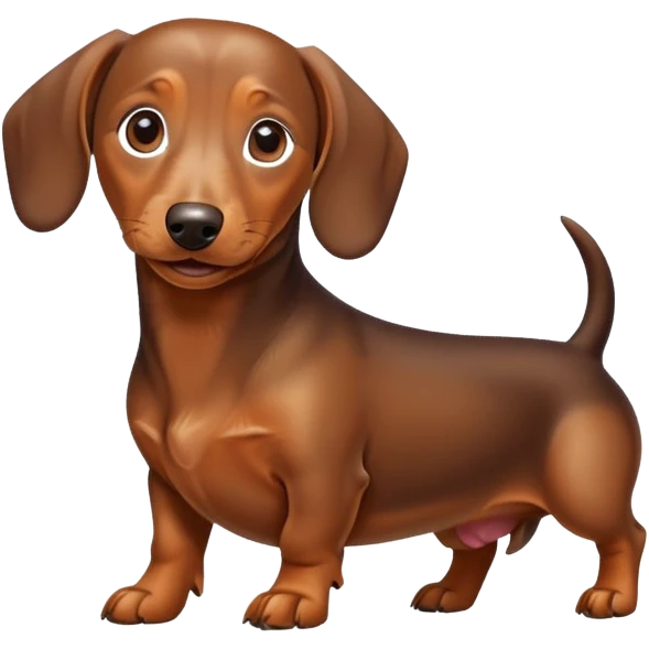 playful dachshund dog emoji