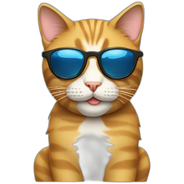 Cat with sunglasses emoji
